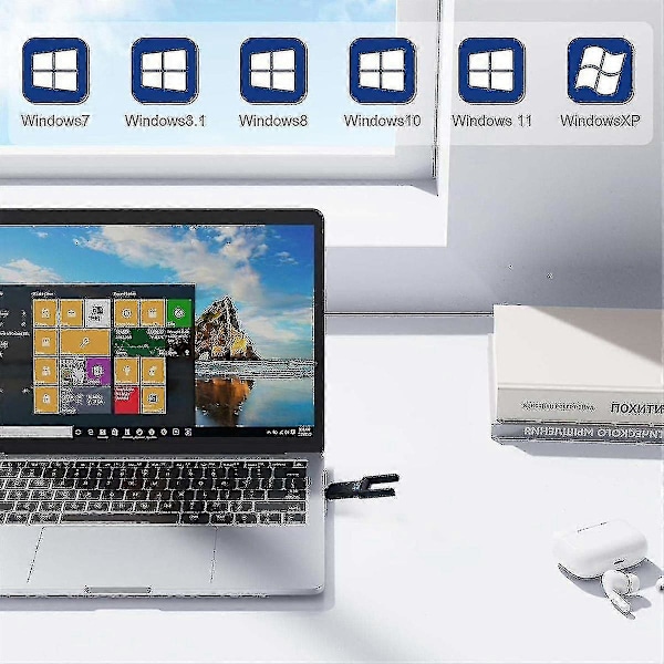 Langaton USB WiFi -sovitin pöytätietokoneelle, 1300 Mbps WiFi-verkkosovitin 2,4G/5GHz, langaton sovitin Windows 11/10:lle