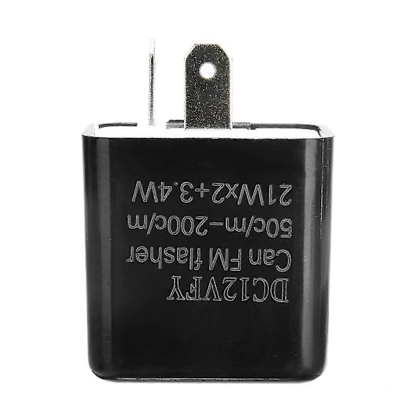12V 2-nastainen LED-vilkkurele Säädettävä vilkkurele Suuntavilkun merkkivalo Vilkkurele moottoripyörään (1kpl, musta)