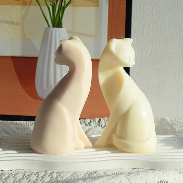 3D Abstrakte Katter Lys Silikonform For Håndlagde Lys Ornamenter Laging