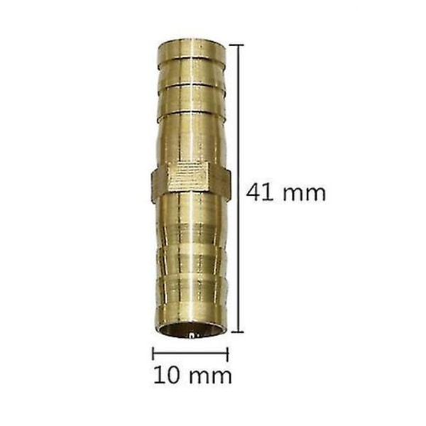 6mm 8mm 10mm 12mm Barbefri Messing Lige Konnektor Havevanding Luft Brændstof Vandrør Gas Slange Akvarium Slange Kobber Fittings