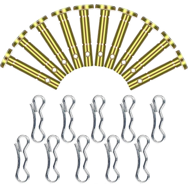 10 stk. skjærbolter og 10 stk. splintbolter erstatning for Cub Cadet 738-04124a 714-04040 Mtd Craftsman Cub Cadet