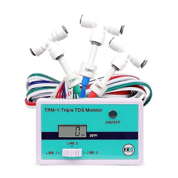 HM DIGITAL TRM1 Trippel TDS-mätare Online TDS Vattenkvalitetstestare-FO SAHN