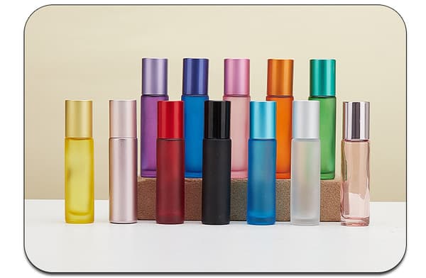 Holdbare glas roll-on flasker parfumeflasker til æterisk olie 10 stk. red