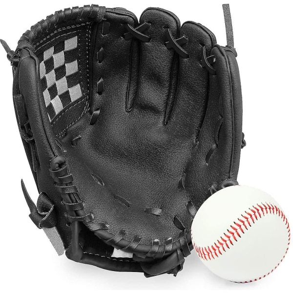 Baseballhandske med 1 boll, sportvaddhandskar med baseboll black