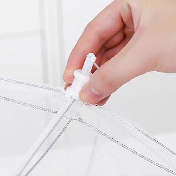 6 stk. Pop-up Matnett Deksel Telt Gjenbrukbar Sammenleggbar Anti Flue Mygg Paraply Matnett Beskytter F
