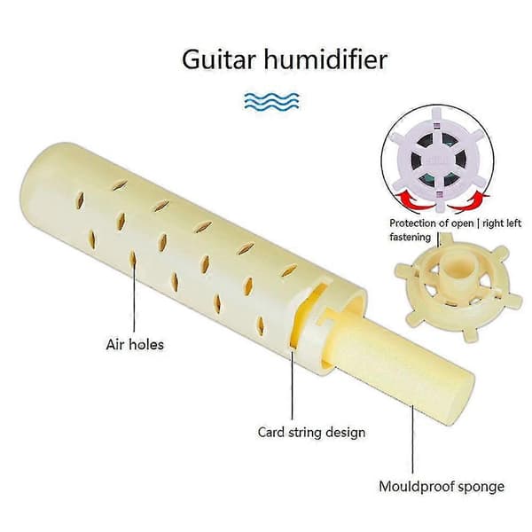 Solo Akustisk Gitarr Ljudhål Luftfuktare Fuktbehållare Gitarr Luftfuktare Anti-uttorkningspanel Spricka