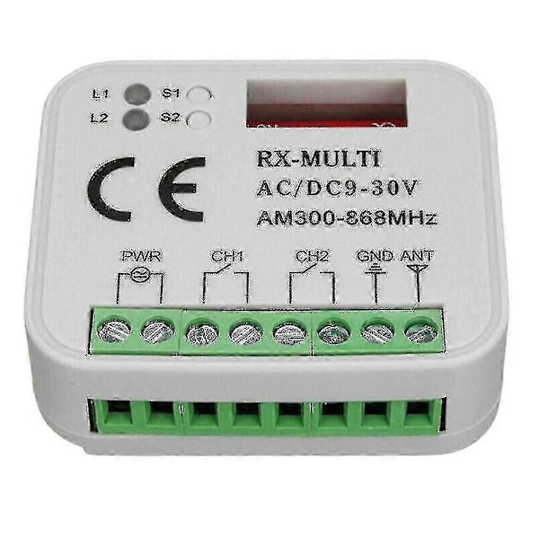 Garajeport Fjernkontroll Mottaker 433 868mhz Rx Multi 300-900mhz Ac/dc 9-30v Mottaker Med Fjernkontroll