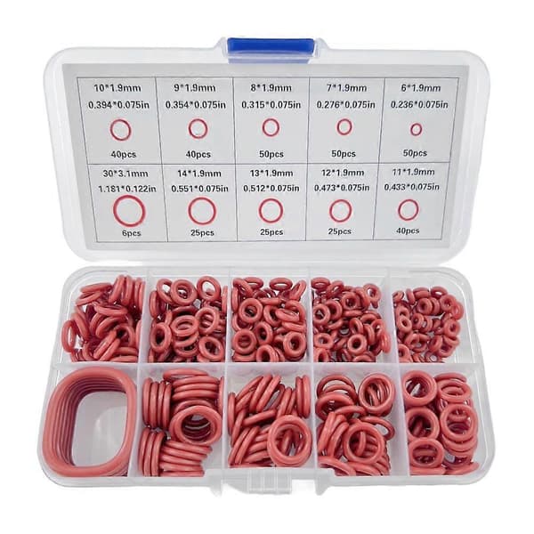 1 set blandade O-ringar i gummi, kit för VVS, kran, diskbänk, packningar, luft, NYTT