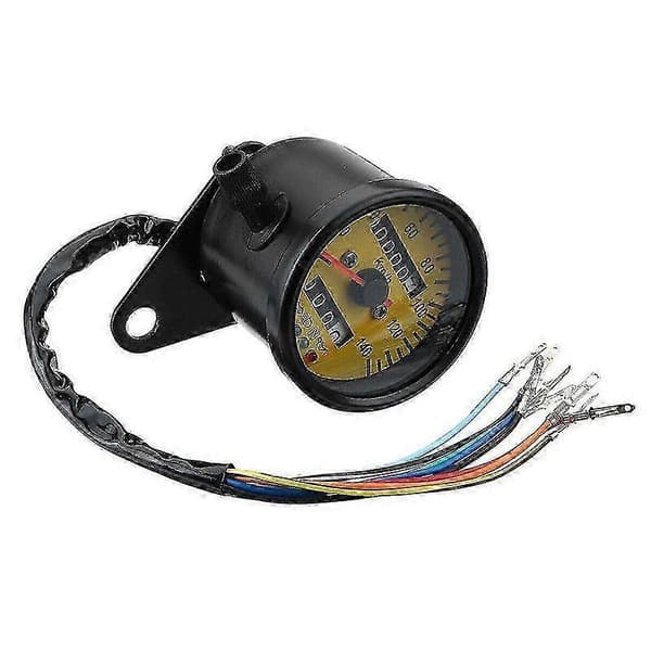 Universal Motorcykel Dobbelt Odometer Speedometer Måler LED Baggrundslys Omdrejningstæller