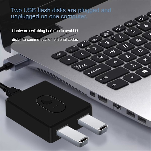 USB 2.0 KVM -kytkin 1X2/2X1 Kytkinjakaja USB-jakaja Jaettu ohjain kannettavalle tietokoneelle Tulostin Näppäimistö Hiiri, B