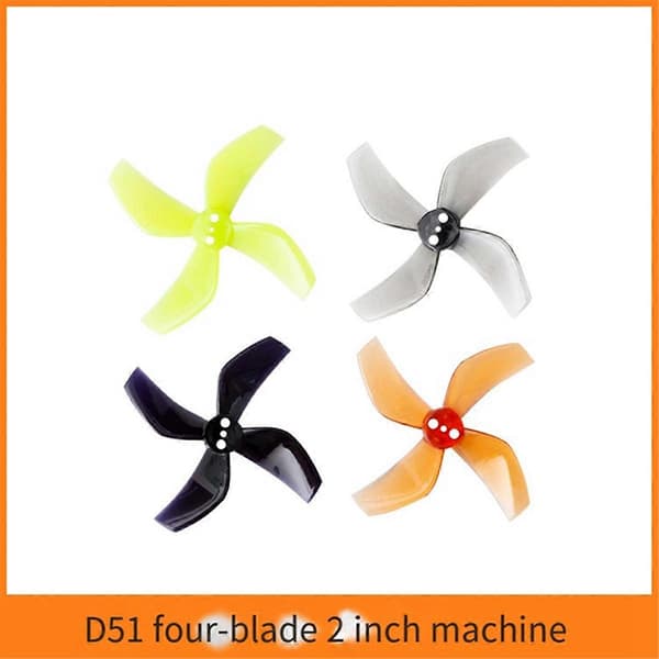 8 stk. D51 2020 4-bladet propell 2x2x4 2-tommers 1,5 mm PC-propell E