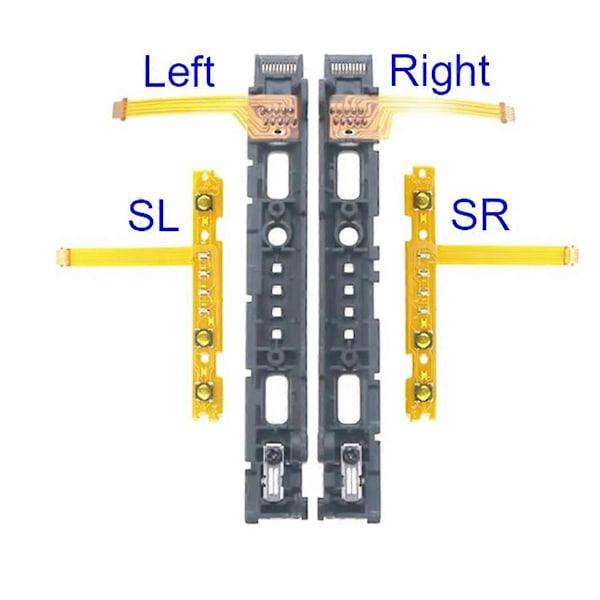 Erstatning for Switch JoyCon ZR ZL L SL SR Knapp Nøkkel Båndkabel