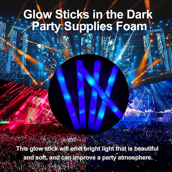 Musiikkikonsertti Glow Stick -seremonia Vilahteleva LED-tikku Glowstick Paristokäyttöinen Taikasauva Valo Koriste Värikäs