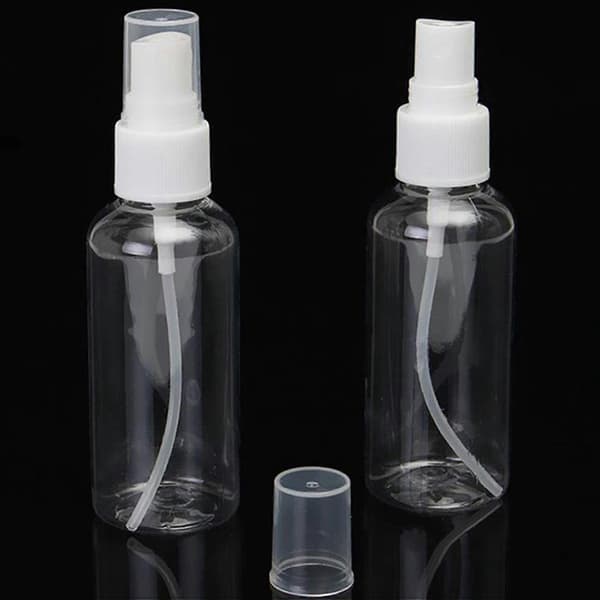 96 st 20 ml transparenta tomma sprayflaskor bärbara påfyllningsbara finfördelare White & transparent