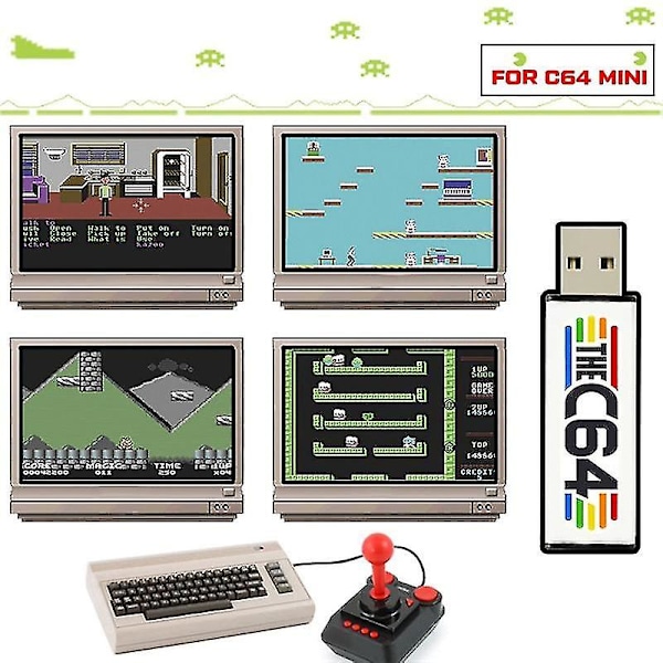 USB-minne för C64 Mini Retro Spelkonsol Plug and Play USB-minne U Disk Spelskiva med 5370 Spel