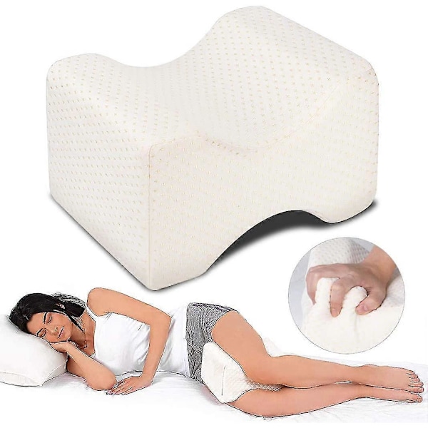 Ortopedisk knäkudde, ortopedisk benkudde med memory foam för sidosovare, avslappnande ortopedisk knäkudde idealiskt val för sidosömn