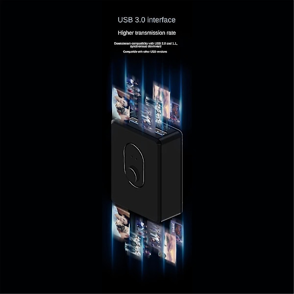 USB 2.0 KVM Switch 1X2/2X1 Switch Switcher USB Splitter Delt Controller til Bærbar Computer Printer Tastatur Mus, B