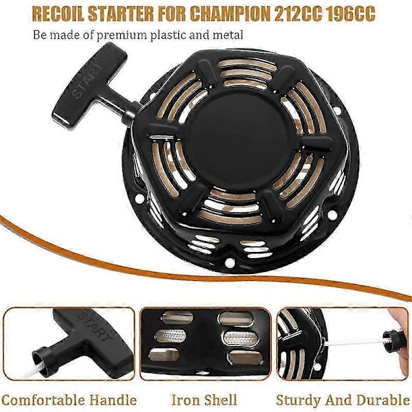 For 212cc 196cc 224cc Startsnortrekk 3500w 4000w 4500w Generator Deler med Startsnor