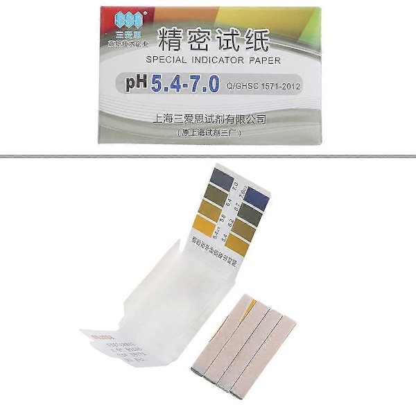 Noggranna 80 Stycken PH 5.4-7.0 Testpapper Strips Indikatorpapper Lab Lakmus