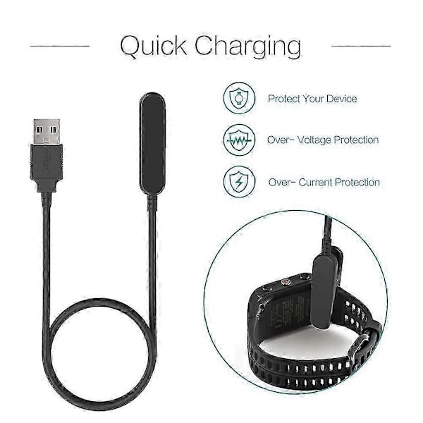 Lader for Polar V800 Sportsklokke - USB-ladekabel 100cm