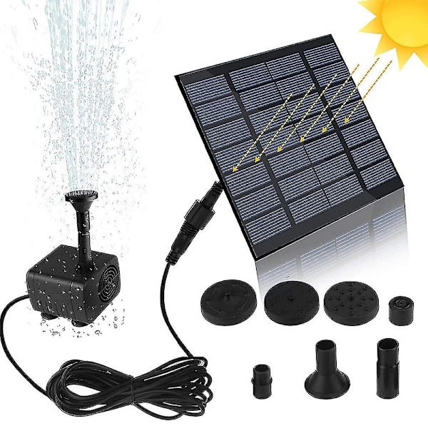 Solcelledrevet damppumpe fontænepumpe solcellepumpe havefontæne vandfunktion fontænepumpe fontæne