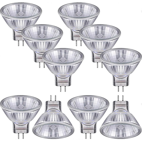 10 st Volframhalogenlampor 12V Lågspänning Mr16 Kvarts Halogen Spotlight-koppar (35w)