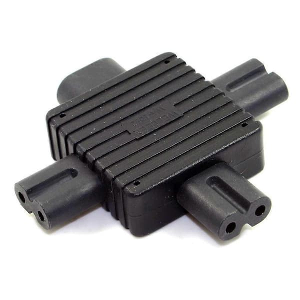 Strømforsyningskonverter Adapter IEC320-C8 Hanstik til Triple C7 Hunfatning