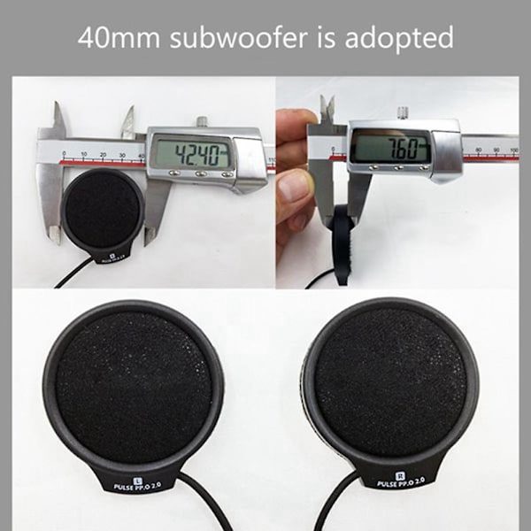 2 Set Motorcykel 5.0 Bluetooth Hjälm Intercom Universell Parkoppling Hörlur Headset med CNC Brusreducering BT22