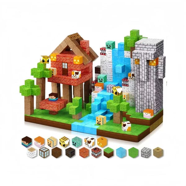 Minecraft Magnetiska Byggklossar 150-delars Förpackning