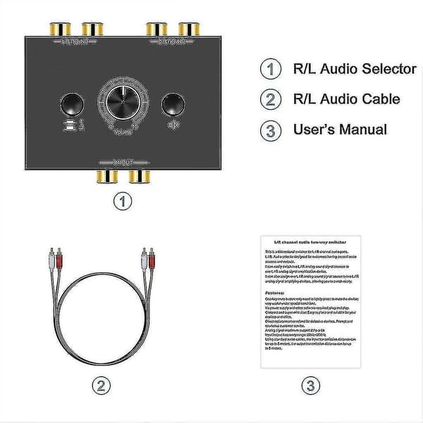 Audio Switch Lossless Audio Kilde Konvertering Switch Splitter 2 Ind 1 Ud
