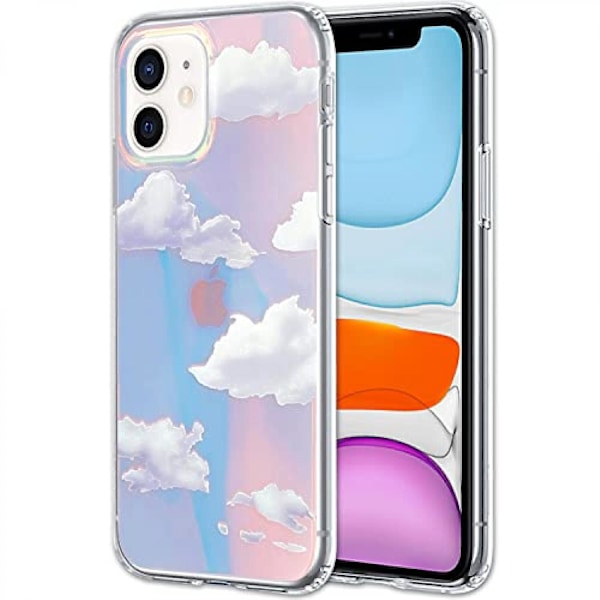 AVEKI iPhone-deksel Klar Design Deksel, Militærgrad Robust Deksel med Mote for Kvinner Jenter, Støtsikker Støtfanger Beskyttelsesdeksel for Glitter C