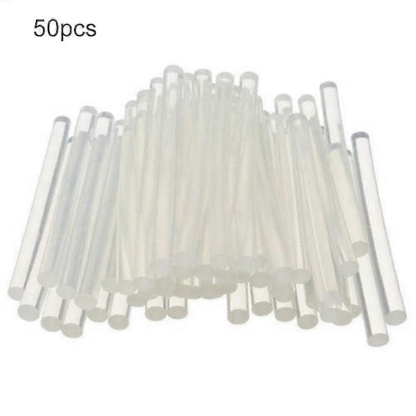 50 st/förpackning 7 mm Multifunktionella Transparenta Limstift Lim För Smältlimpistol