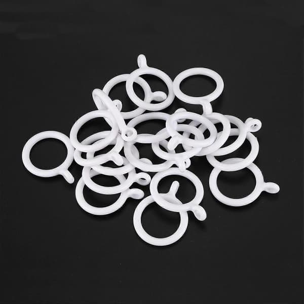 20X Hvide 25 mm Indvendige Plastik Gardinerringe
