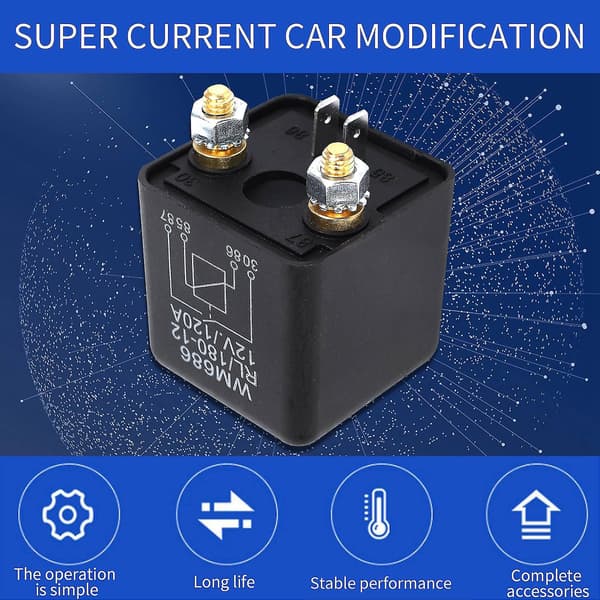 DC 12V Relæ Batteri Isolerende Relæ 12V / 120A Belastning Til Biler Lastbiler Bil (12V / 120A)