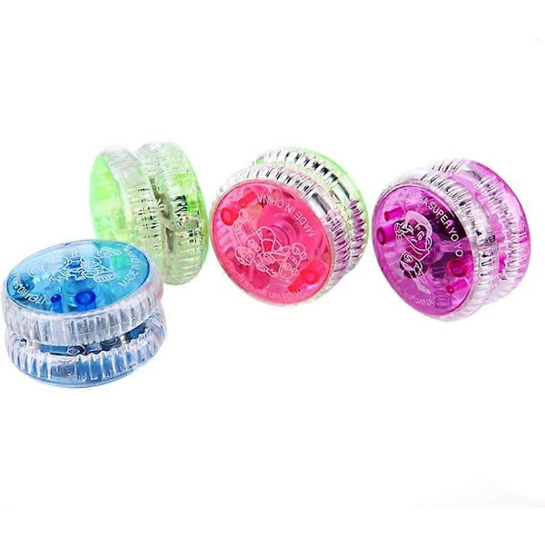 LED Ljus Yo Yo Jojo för Barn Nybörjarjojo för Barn Responsiv Kullagerjojo 4-pack