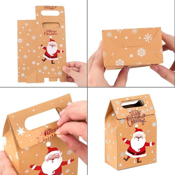 24 st julkraft presentförpackningar, julgodis Godiskakor Festpapperspåsar lådor till jul