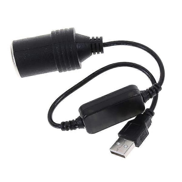 5V 2A USB-port til 12V 8W sigarettennerkontaktadapter for bil