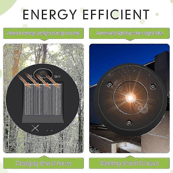6 stk. solcellelamper 7 lumen solcellelykt deler kompatible utendørs hengende