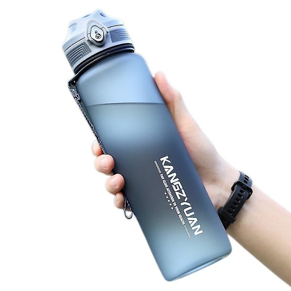 JUSCH Eksplosiv tritan bærbar sports vandkop sommer udendørs ride fitness faldsikker vandflaske med stor kapacitet mørkegrå 500ml(WZ2090),QINW