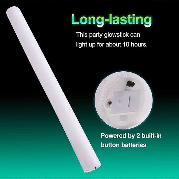 Musiikkikonsertti Glow Stick -seremonia Vilahteleva LED-tikku Glowstick Paristokäyttöinen Taikasauva Valo Koriste Värikäs