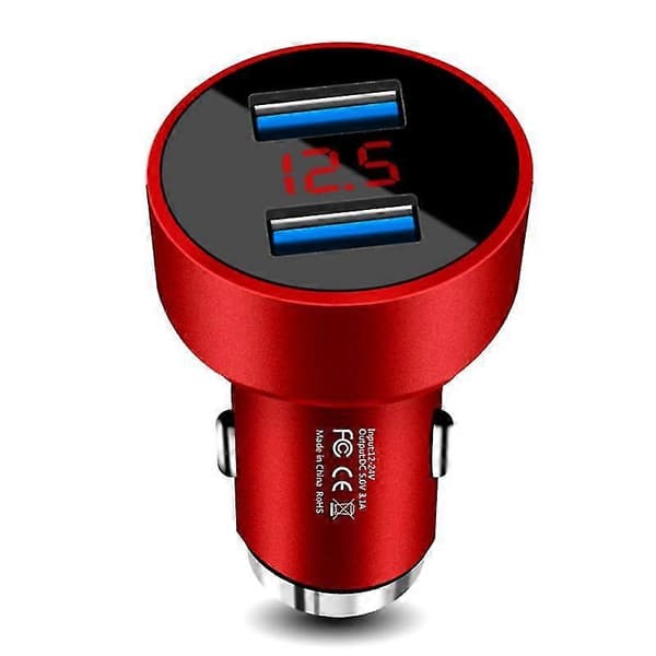 Multifunktionel Biloplader Dobbelt USB QC 3.0 Universal Cigarettænder