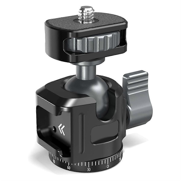Mini Kulled Panoramahuvud för Stativ + Adapter för Kallskofäste för DSLR Kamera Stativ Telefonfäste
