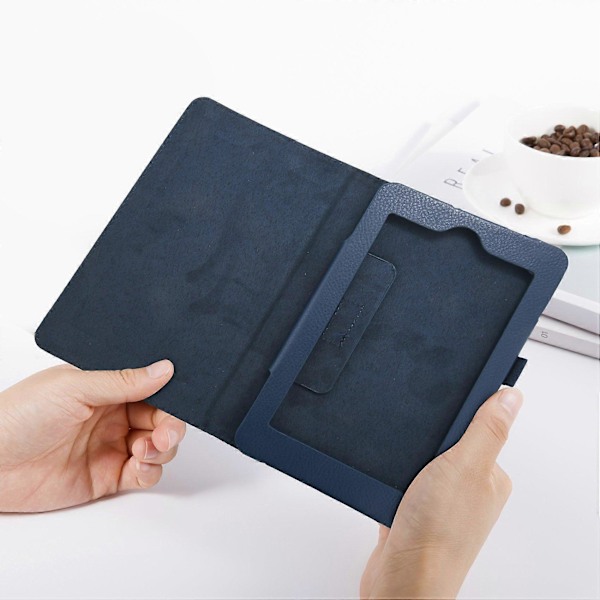 Nahkakotelo jalustalla Fire HD 7 2015 -tabletille, tummansininen