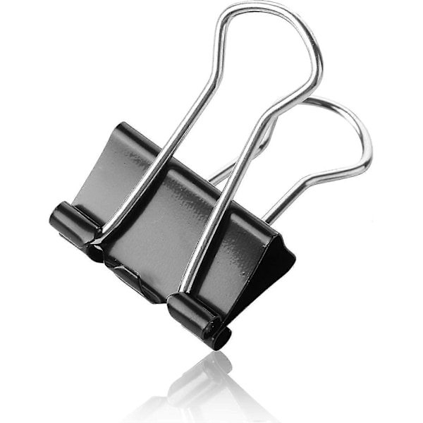 Binderclips, Små binderclips, 50 stk., 1,9 cm, Sort, Små clips, Papirbinderclips, lille størrelse, små papirclips
