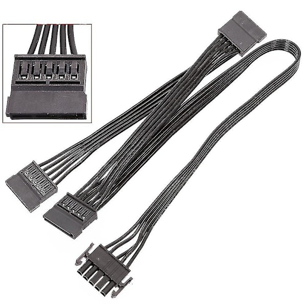 5-nastainen 3-porttinen SATA-oheisvirtalähdekaapeli modulaariseen PSU:hun