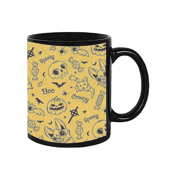 Halloween clutter mönstermugg -bild av Shutterstock hög kvalitet 11 oz