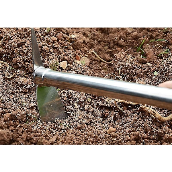 Hagehakk, 2 i 1 Spade og Pickaxe, Gravehakk Hageverktøy Rustfritt Stål Planting Graveverktøy