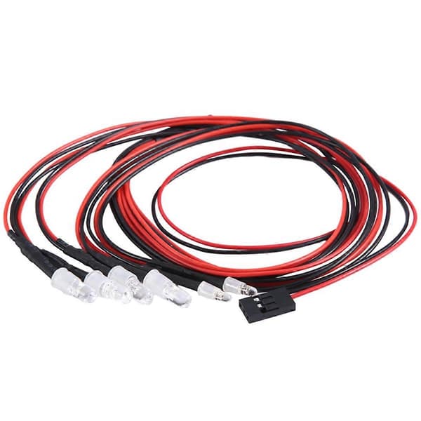 6 LED'er RC LED Lys Kit til 1/10 RC Bil Lastbil Crawler RC Drift Bil