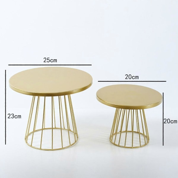 2 stk. Metal Kagefade, 8/10 tommer Søjle Style Cupcake Display Stand Dessertbakke Tærtefade Til Bagning