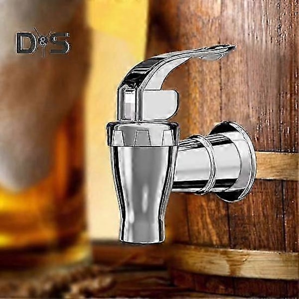 2 stk. Vandhaner Sølv Drikkevare Dispensere Haner Tryk Stil Udskiftningshaner Flow Kontrol Håndtag til Glas/Plastikkander Glas Ideel
